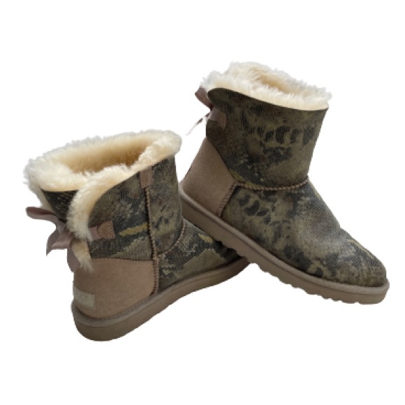UGG Shoes - ‼️SOLD‼️UGG 'Mini Bailey Bow' Snake Print Boot- Size 8